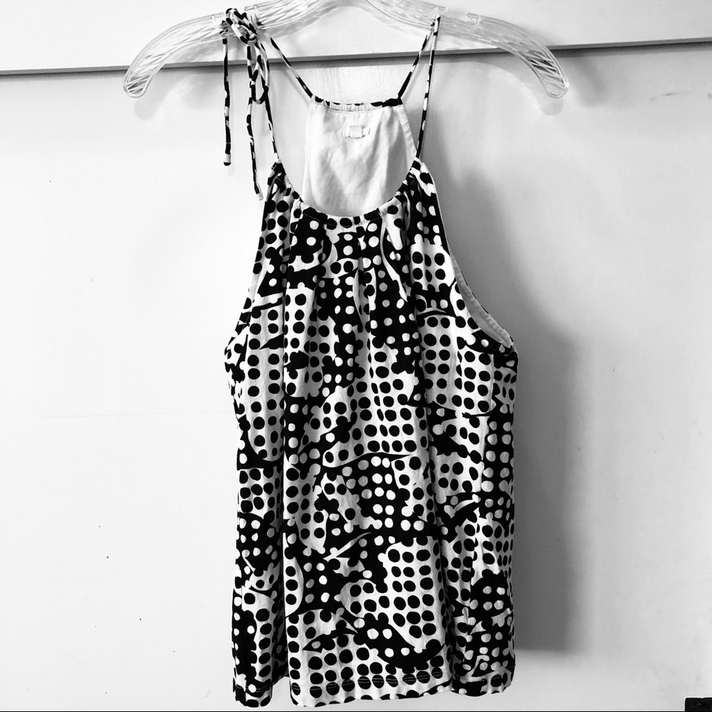 J. Crew black & white polka dot halter top size S